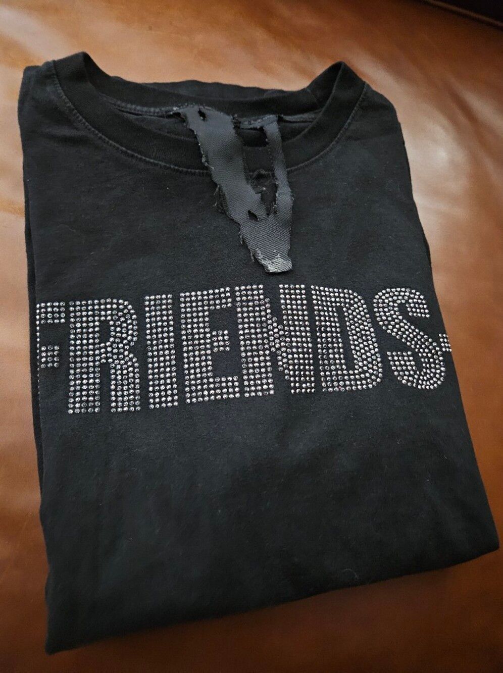 Vlone Black 'FRIENDS' Studded Graphic Tee Authetic Used READ